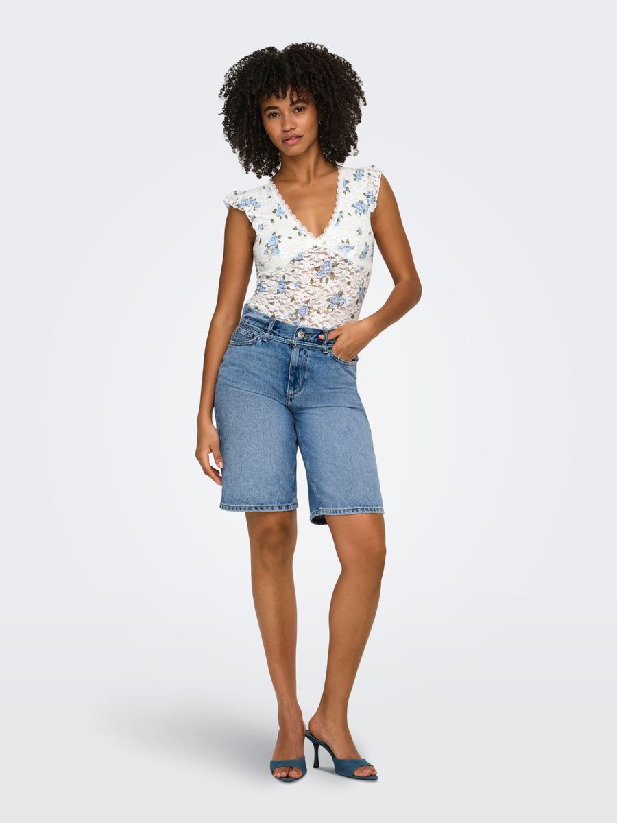 ONLSAGA S/S LACE TOP JRS