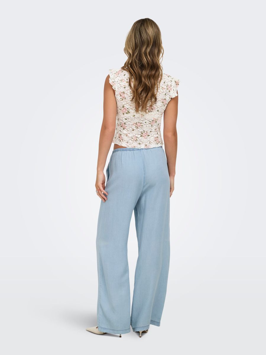 ONLSAGA S/S LACE TOP JRS