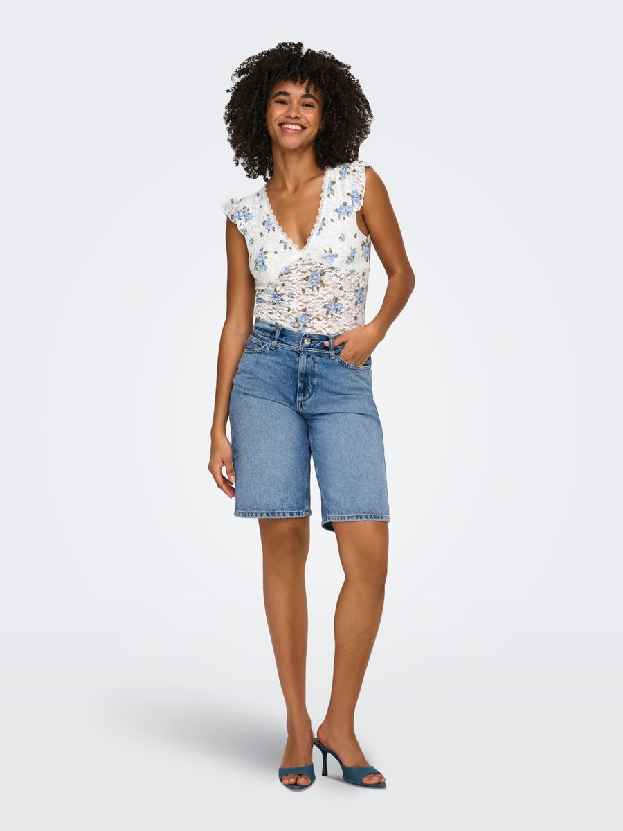 ONLSAGA S/S LACE TOP JRS