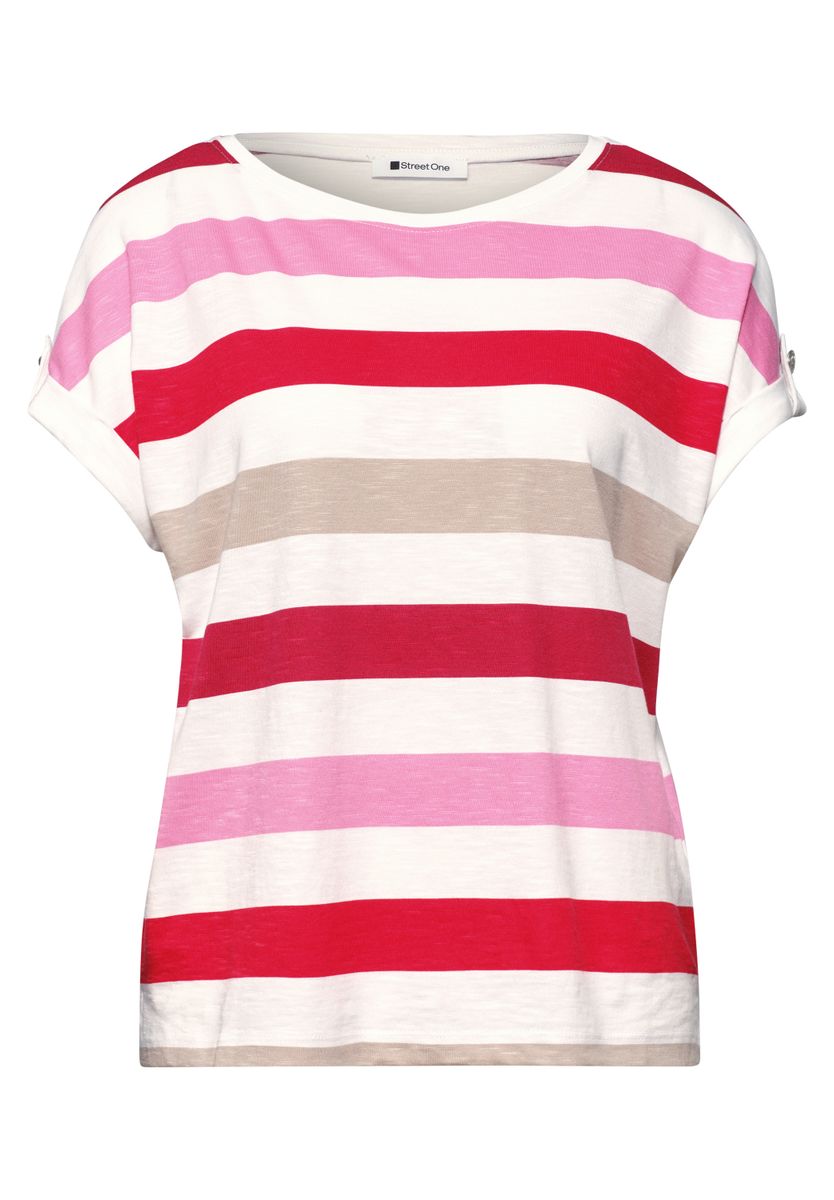 T-Shirt mit Rundhals und Knopfdetails