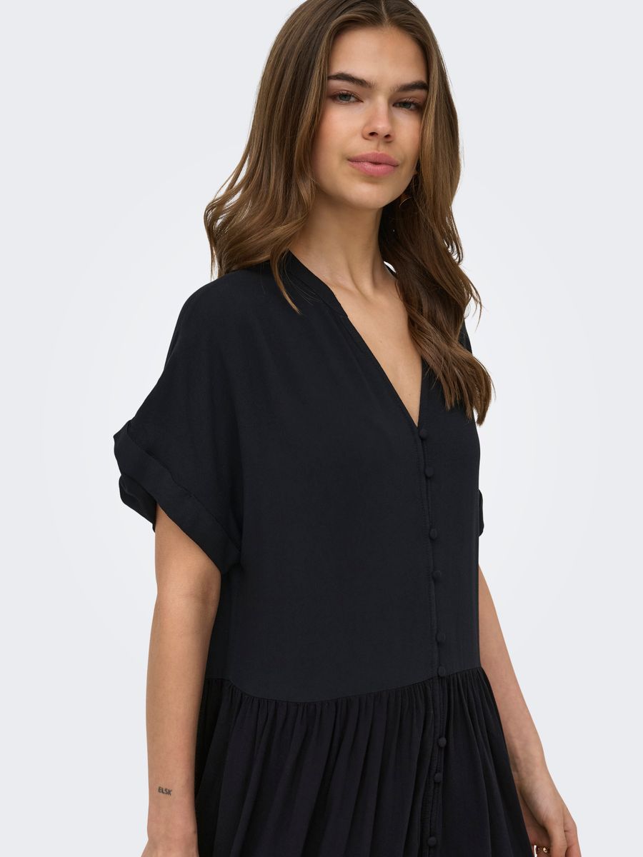 ONLSAGA BRISTOL S/S BUTTON DRESS WVN