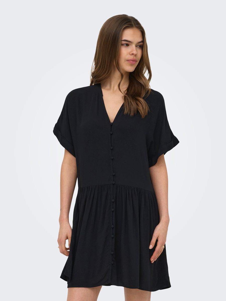 ONLSAGA BRISTOL S/S BUTTON DRESS WVN