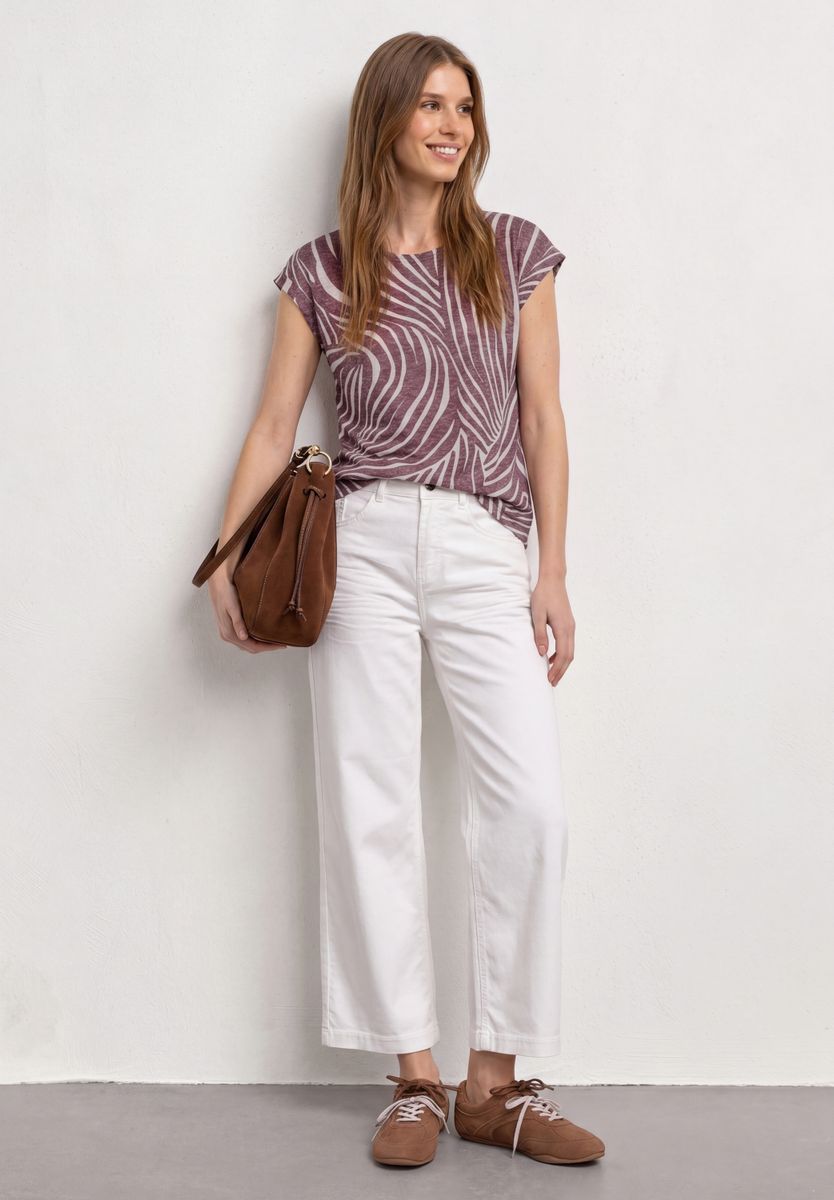 Dropped Shoulder Shirt im Ausbrenner-Look