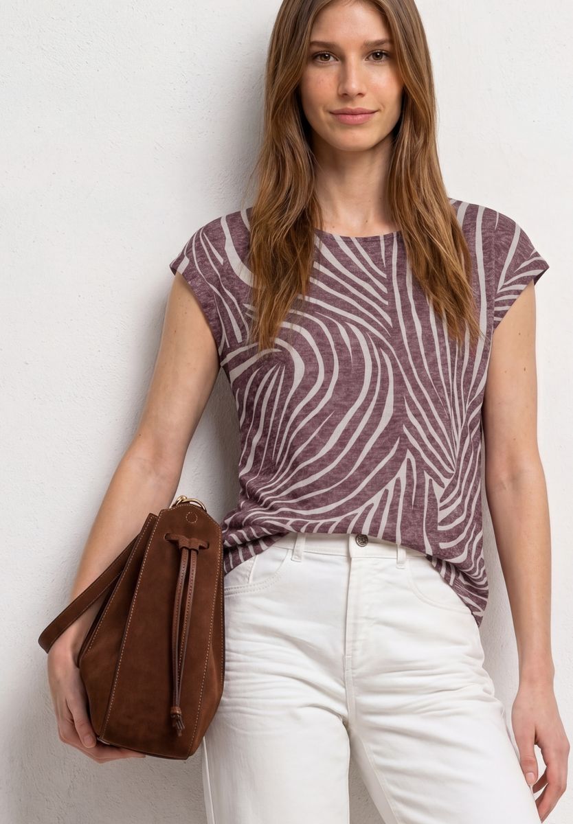 Dropped Shoulder Shirt im Ausbrenner-Look