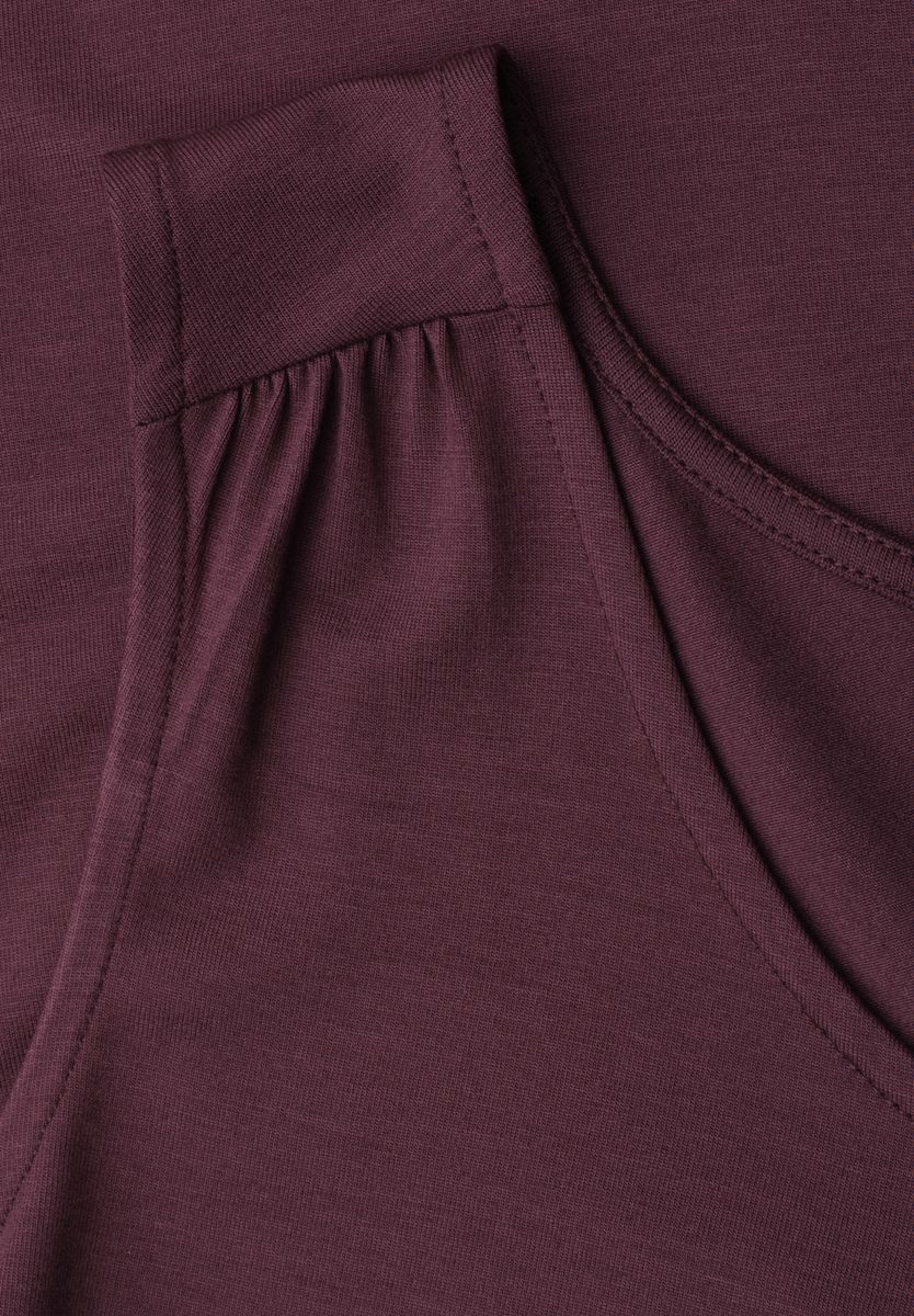 Top aus Jersey mit Elastiksaum