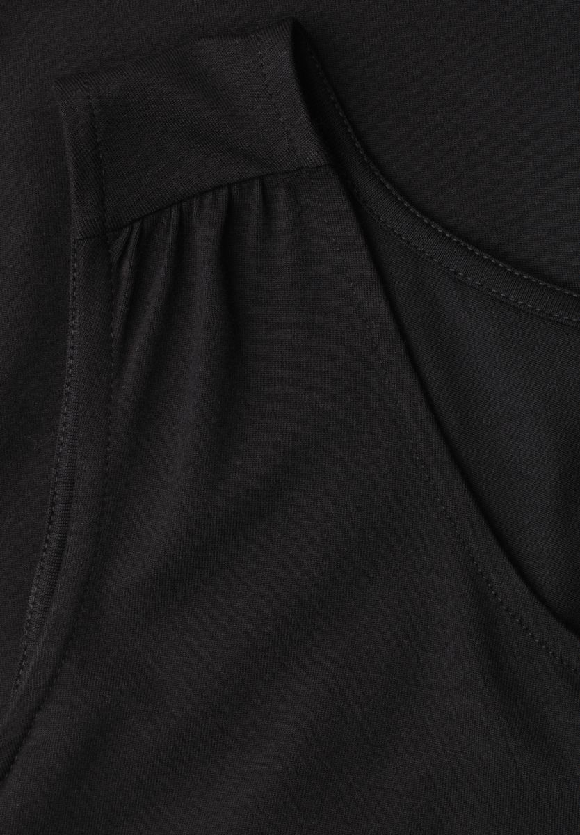 Top aus Jersey mit Elastiksaum