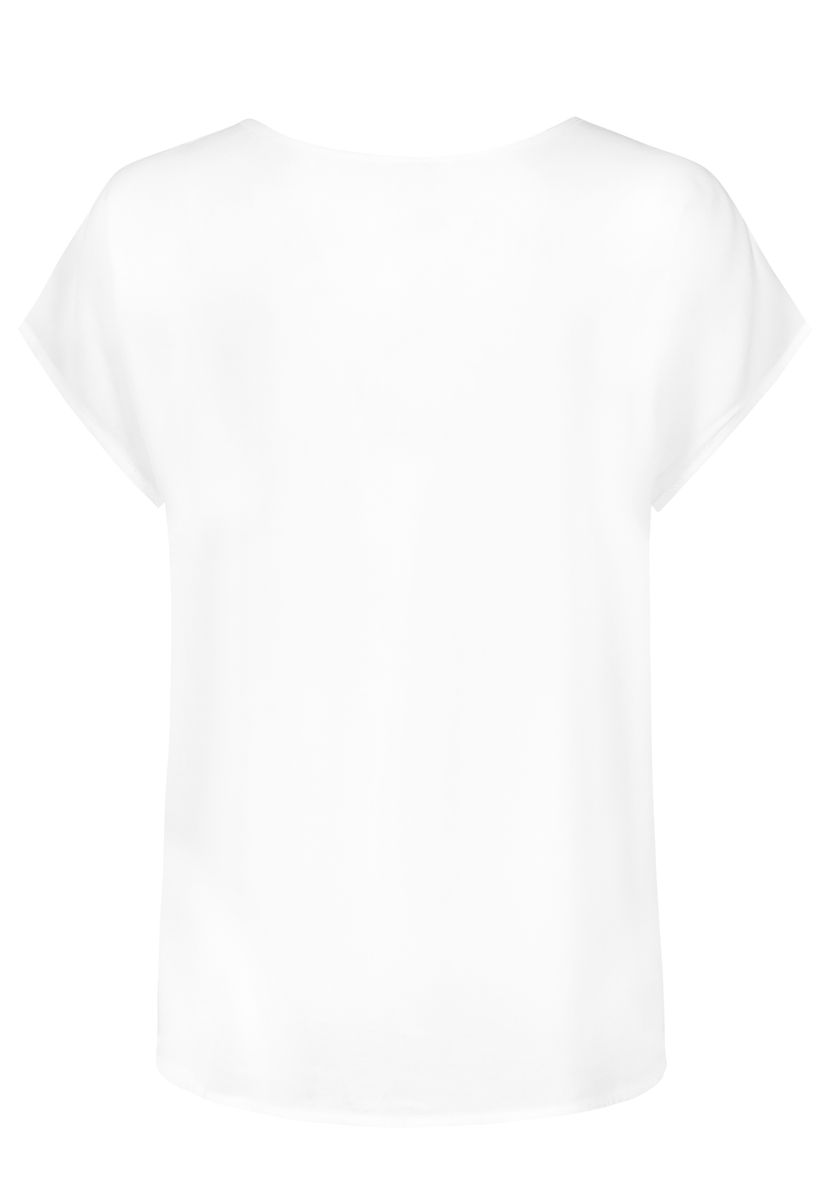 DOB Bluse, Rundhals mit Piping, übe