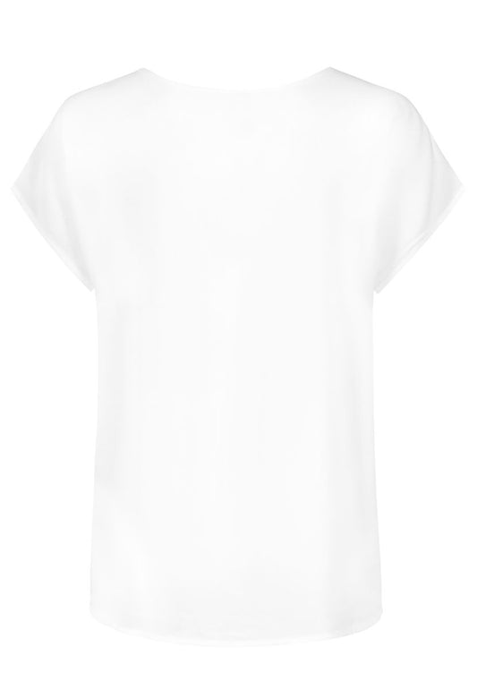 DOB Bluse, Rundhals mit Piping, übe