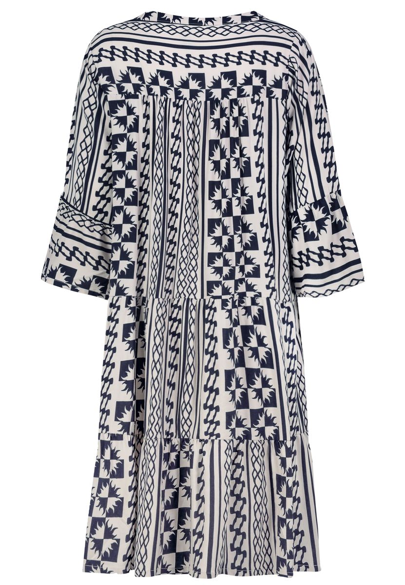 Kleid mit Volants,midi,3/4 Ärmel mi