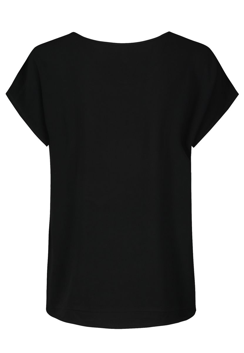 DOB Bluse, Rundhals mit Piping, übe