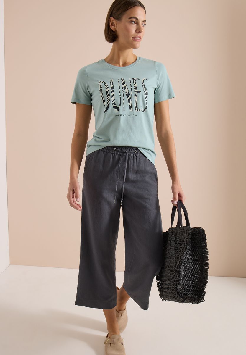 T-Shirt mit Rundhals und Frontprint