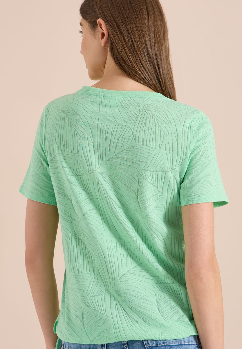 Shirt im Ausbrenner-Look mit Wording