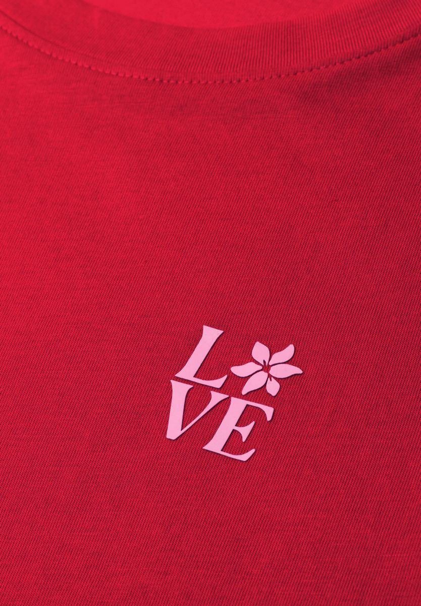 T-Shirt mit Rundhals und Printdetail