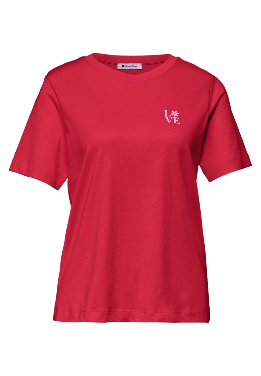 T-Shirt mit Rundhals und Printdetail