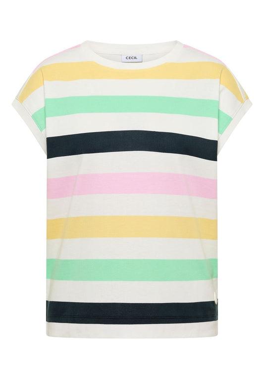 T-Shirt mit Multicolor Streifen