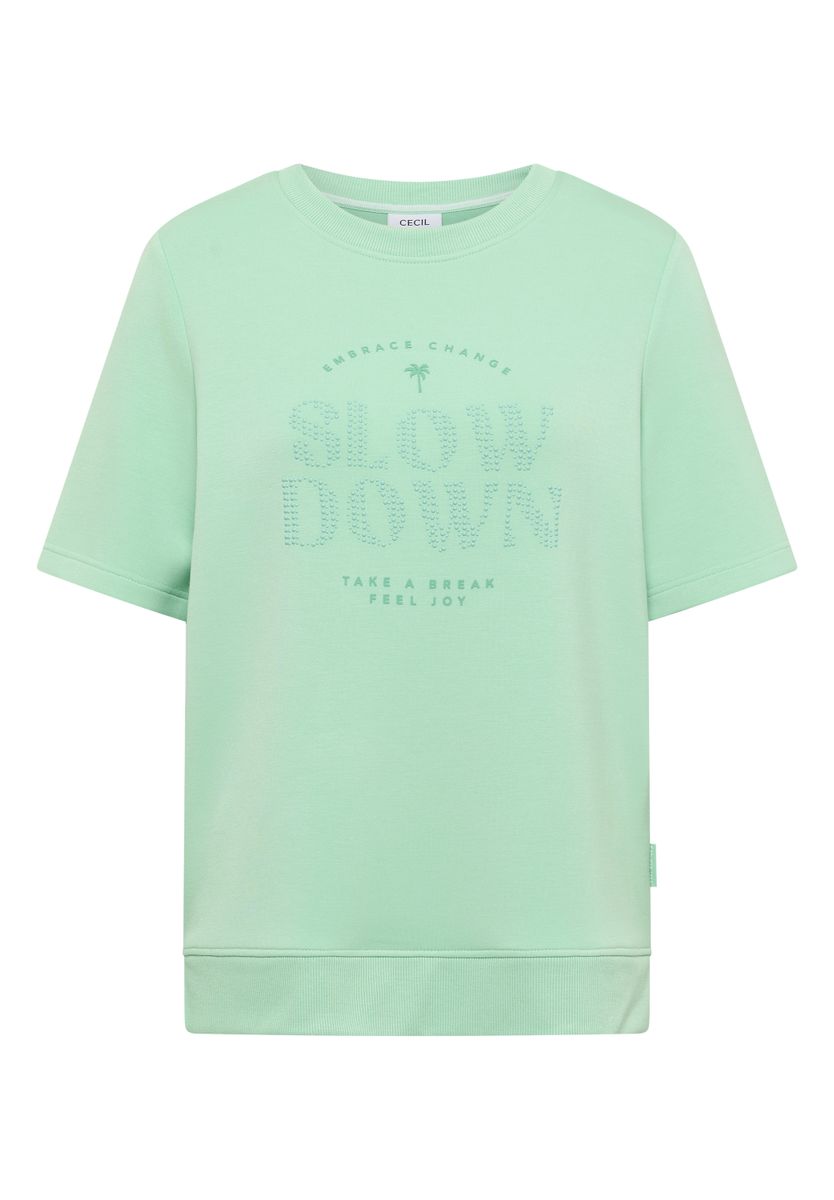 Kurzarm Sweatshirt mit Wording