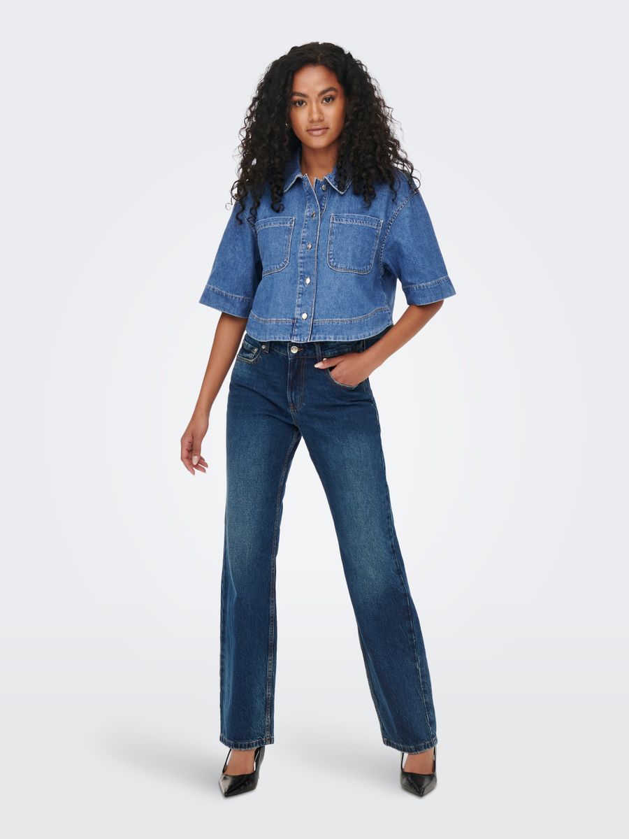ONLCLEO LIFE SS CROP DNM SHIRT PIM NOOS