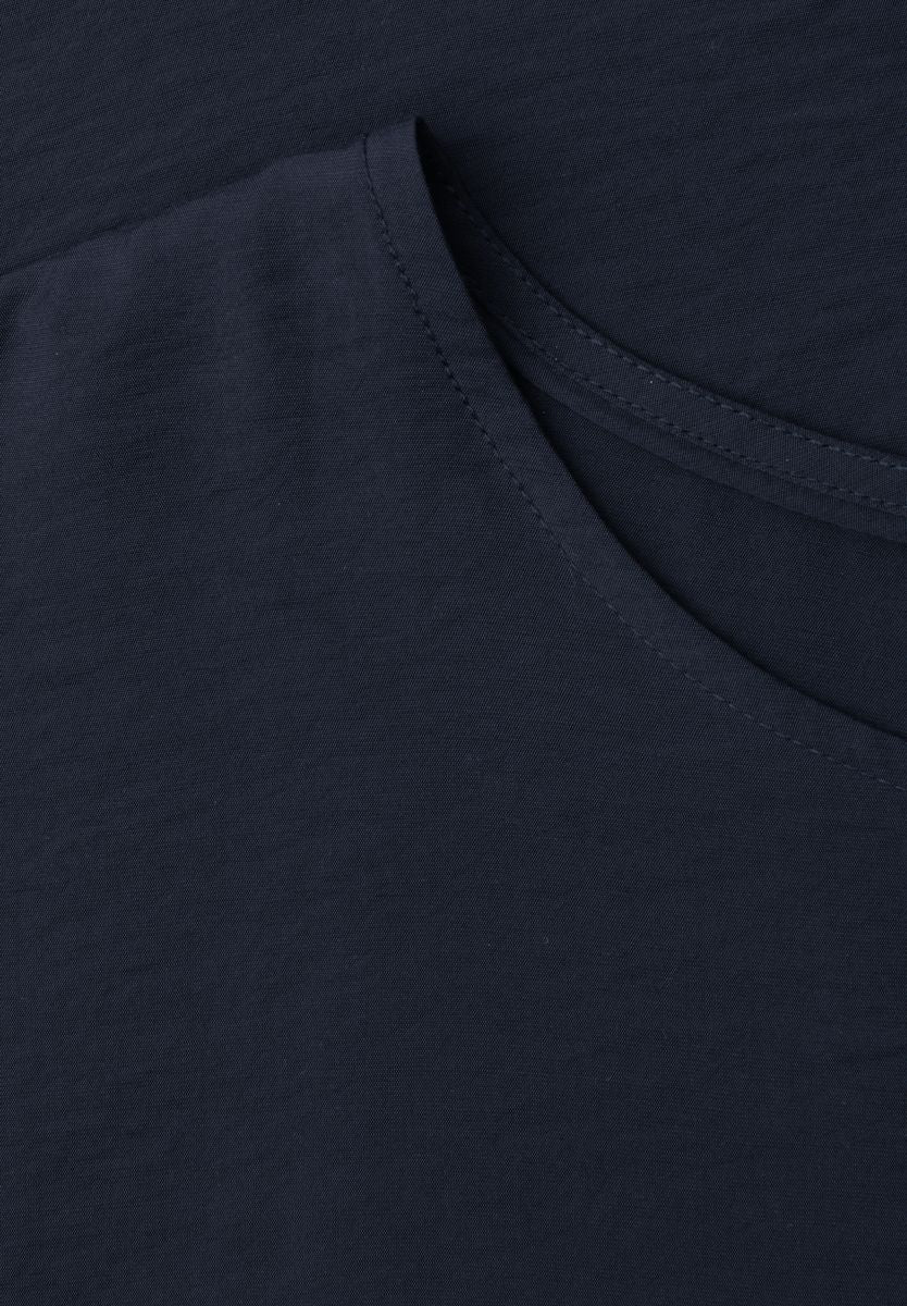Dropped Shoulder Blusenshirt mit Rundhals