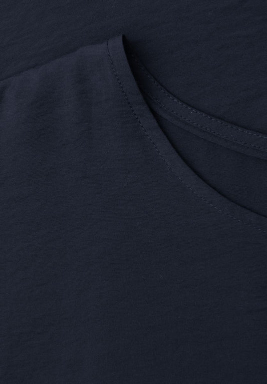 Dropped Shoulder Blusenshirt mit Rundhals
