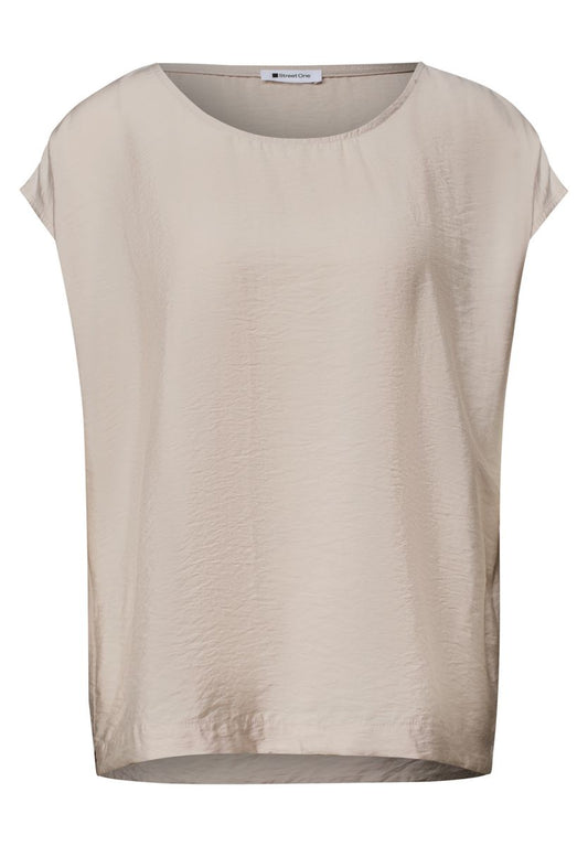 Dropped Shoulder Blusenshirt mit Rundhals