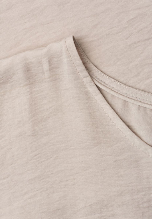 Dropped Shoulder Blusenshirt mit Rundhals
