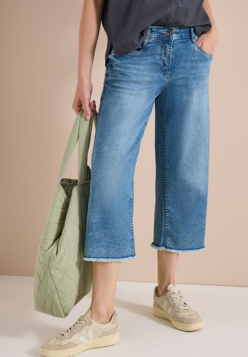 3/4 Wide Leg Jeans im Loose Fit
