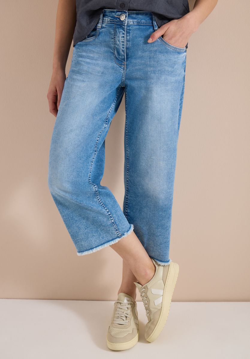 3/4 Wide Leg Jeans im Loose Fit