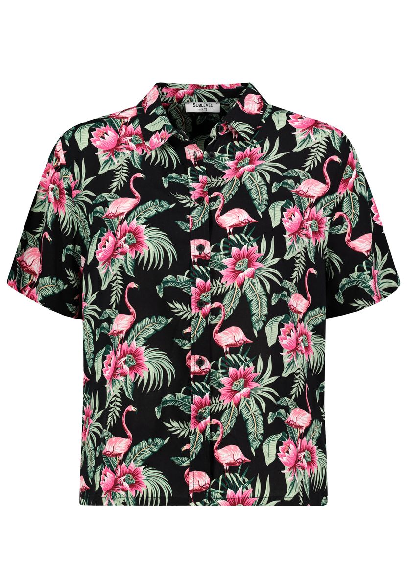Damen, Bluse kurzarm