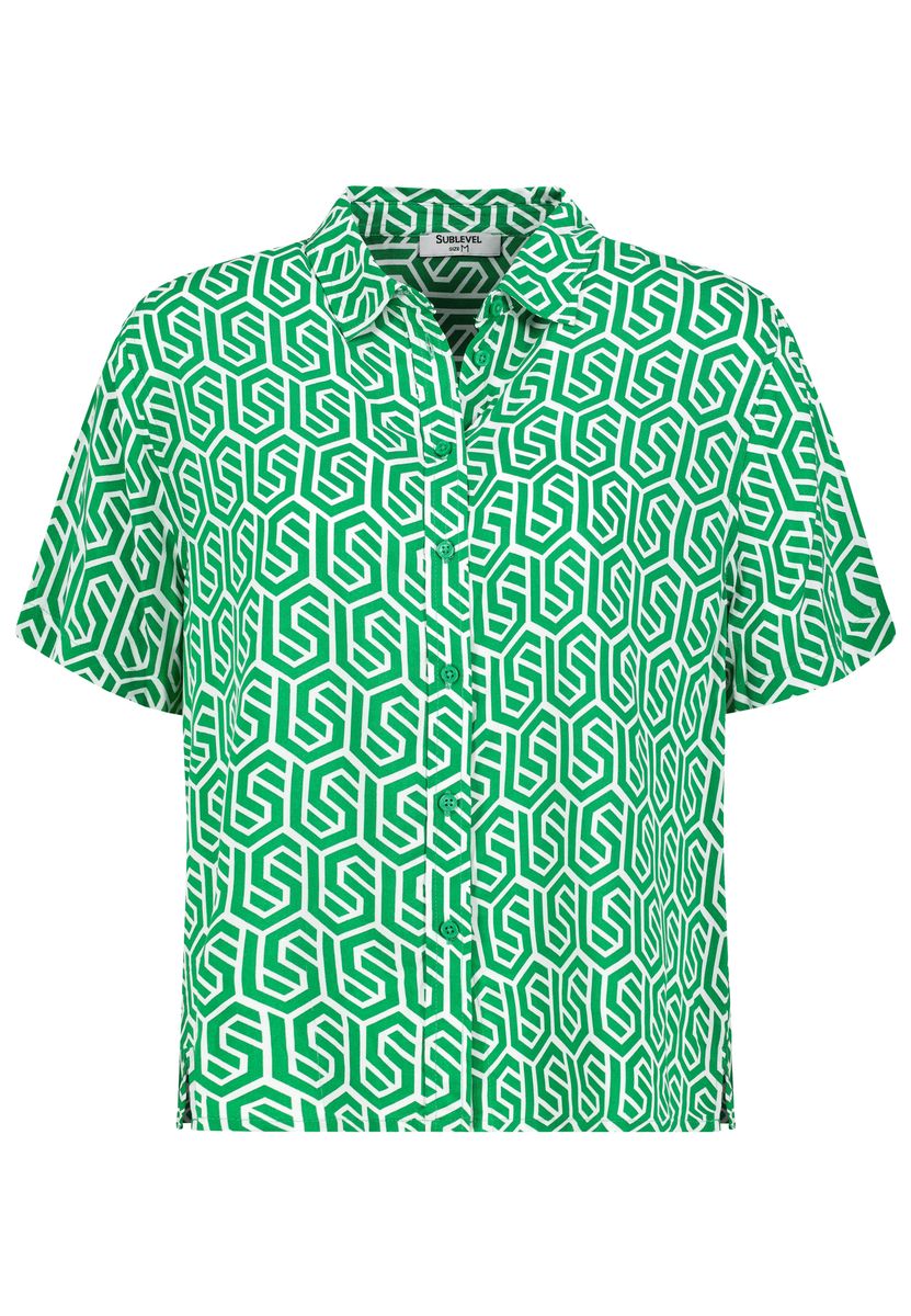 Damen, Bluse kurzarm