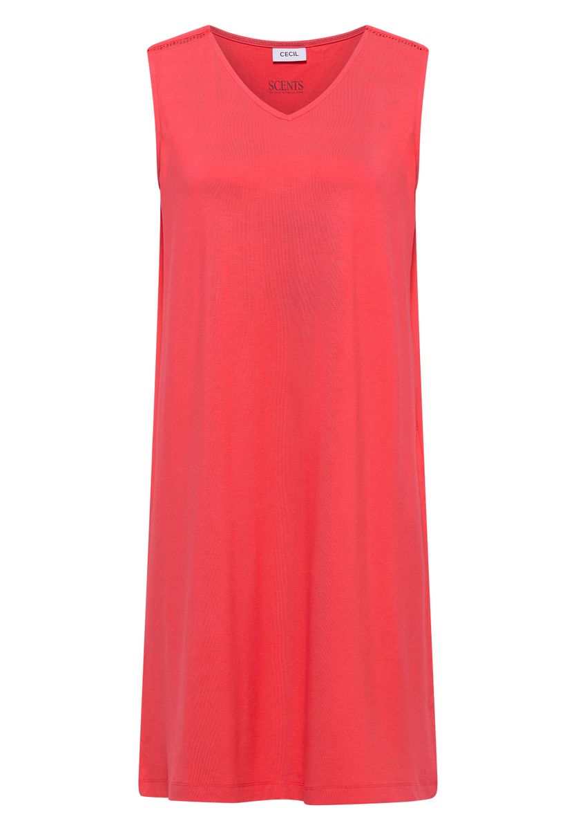Knielanges Jerseykleid mit V-Neck