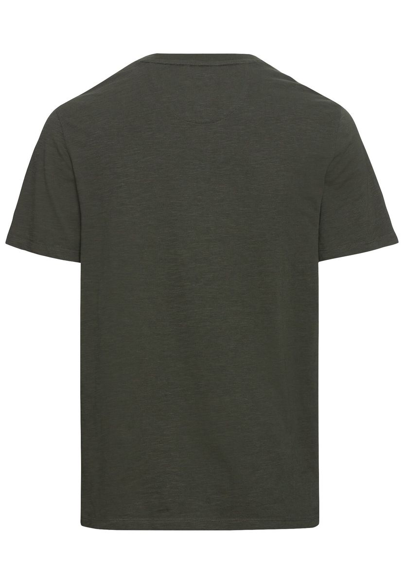Kurzarm Henley-Shirt mit geripptem Kragen