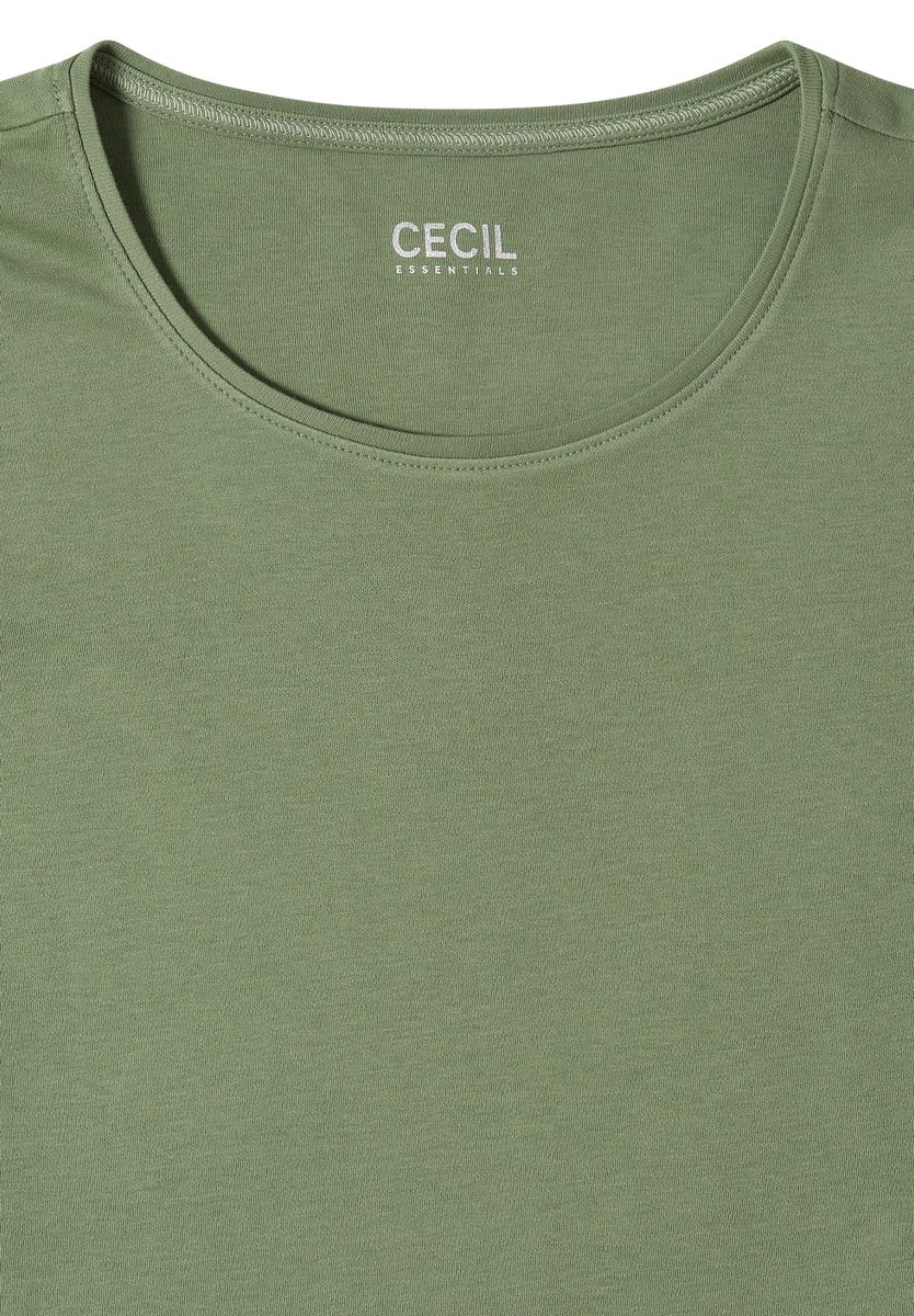 Basic T-Shirt mit Rundhals in Unifarbe