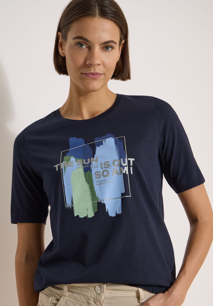 T-Shirt mit Rundhals und Frontprint