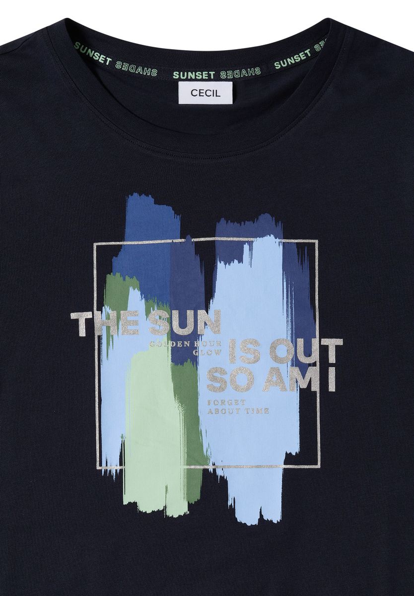 T-Shirt mit Rundhals und Frontprint
