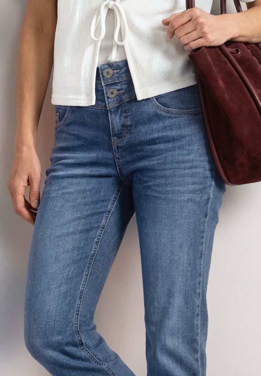 Straight Leg Jeans im Casual Fit mit Turn-Up