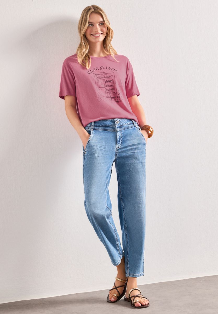 T-Shirt mit Rundhals und Frontprint