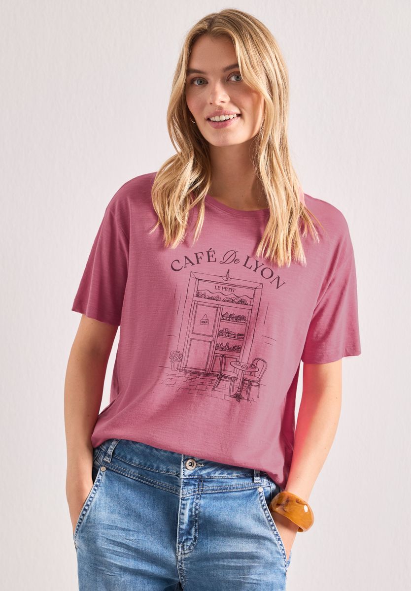 T-Shirt mit Rundhals und Frontprint