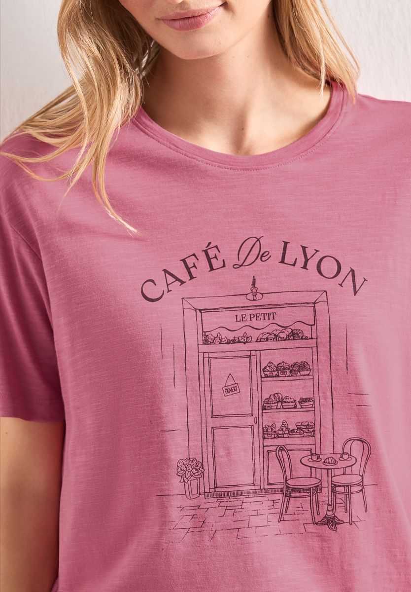 T-Shirt mit Rundhals und Frontprint