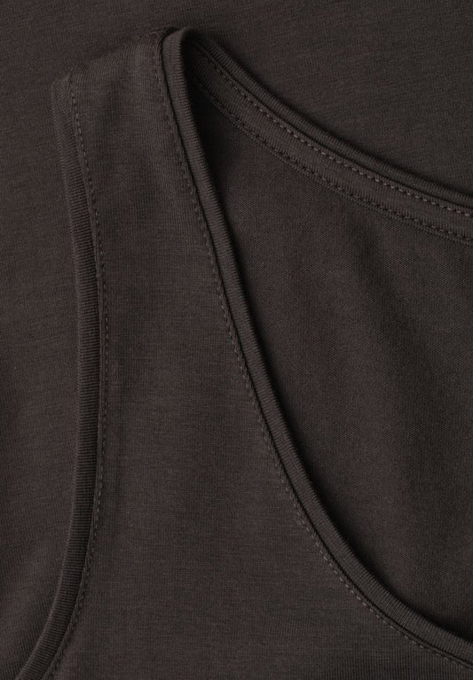 Basic Top mit Rundhals in Unifarbe