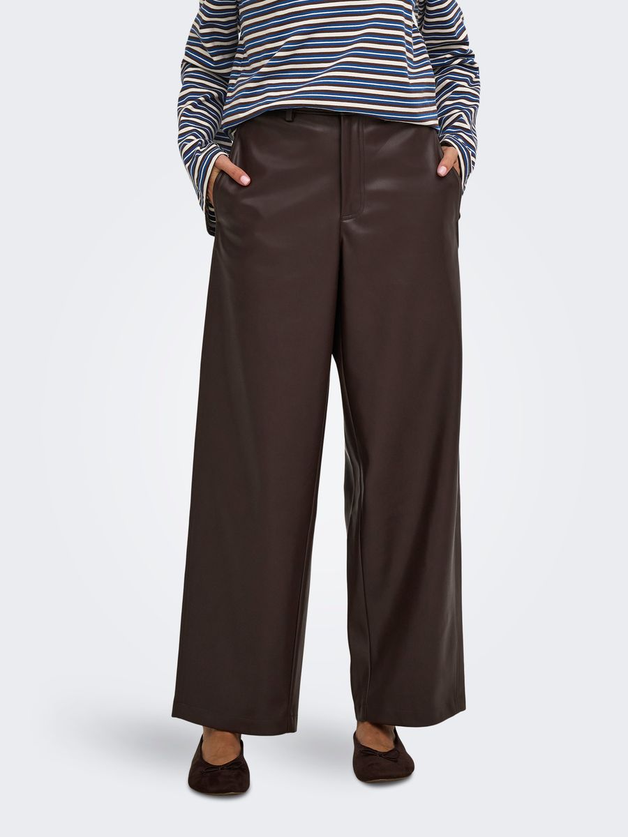 ONLNELI MW FAUX LEA BARREL PANT PNT