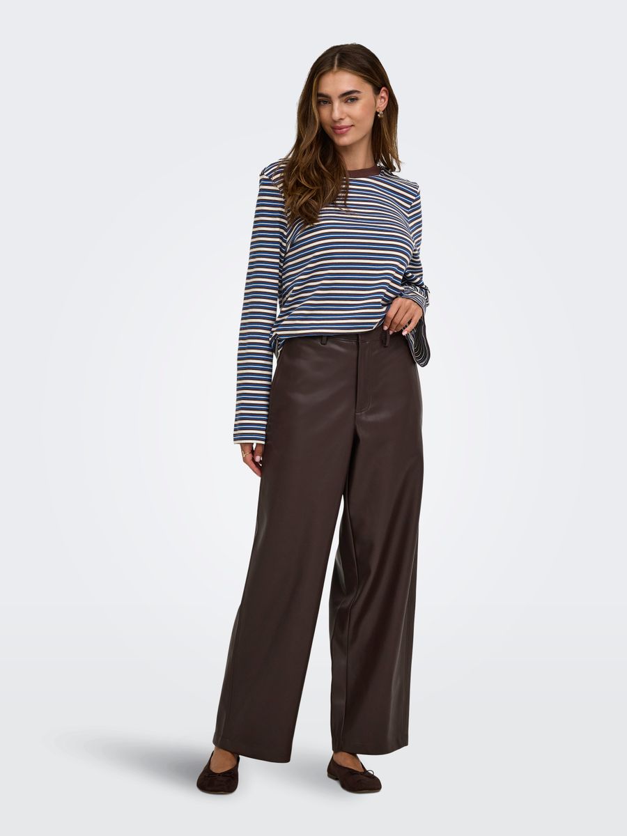 ONLNELI MW FAUX LEA BARREL PANT PNT