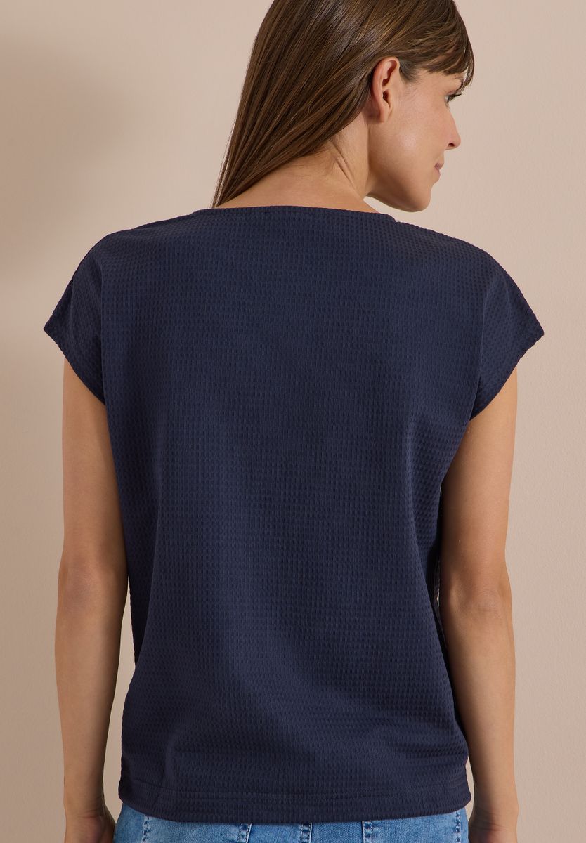 T-Shirt mit Waffel-Struktur