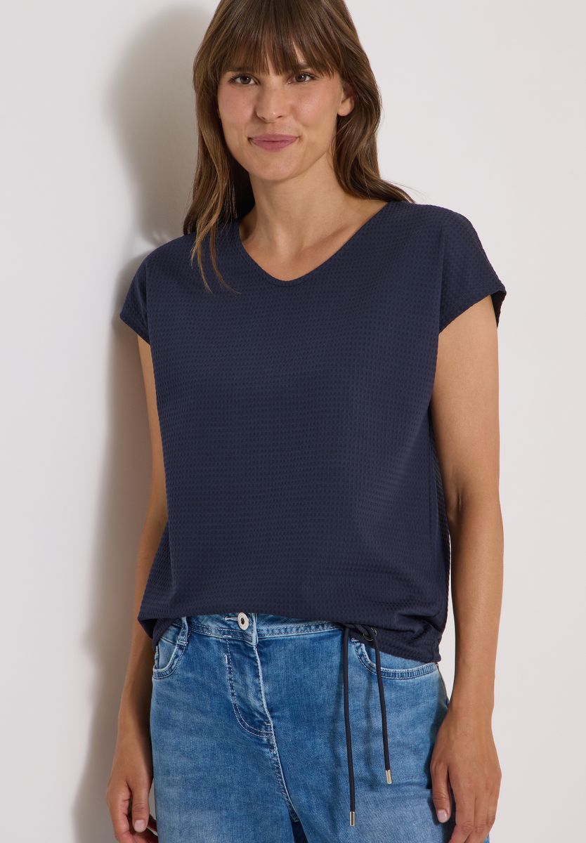 T-Shirt mit Waffel-Struktur
