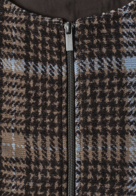 Jacke mit Rundhals und Cord-Struktur