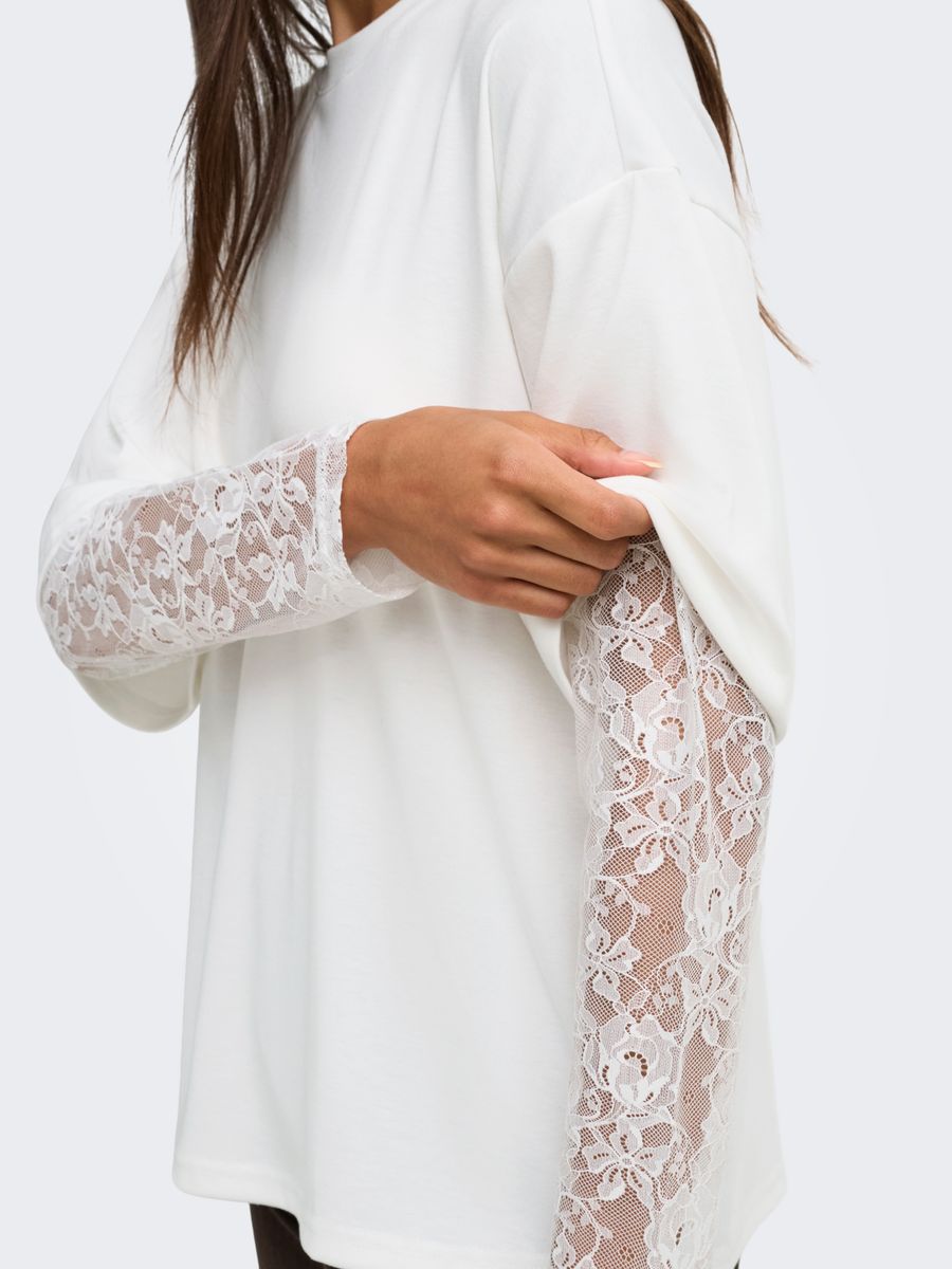 ONLTAHLIA L/S LACE TOP JRS
