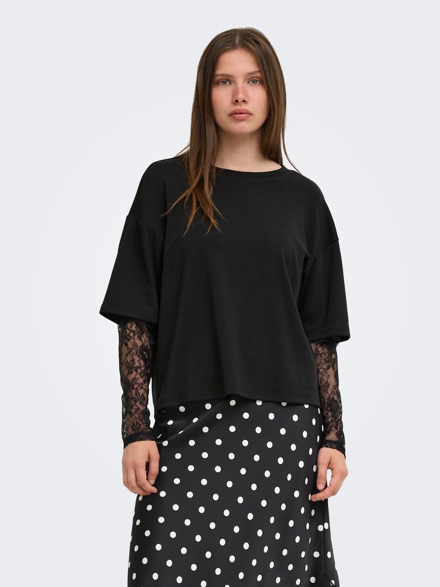 ONLTAHLIA L/S LACE TOP JRS