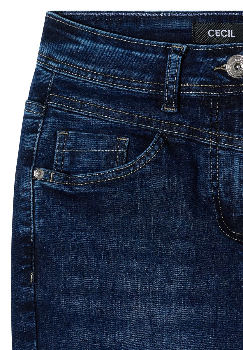 High Waist Slim Leg Jeans im Slim Fit