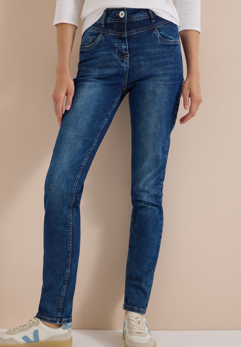 High Waist Slim Leg Jeans im Slim Fit