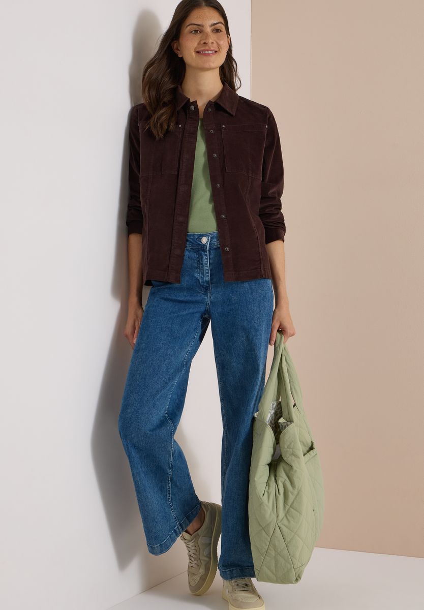 Feincord Overshirt mit Brusttaschen