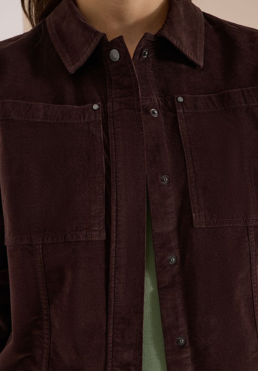 Feincord Overshirt mit Brusttaschen
